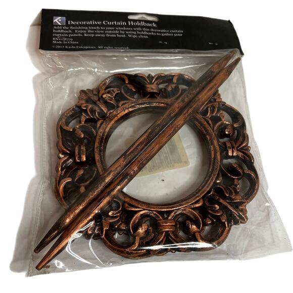 Kashi Enterprises Antique Decorative Bronze Curtain Holdback Victorian NEW - Picture 1 of 3